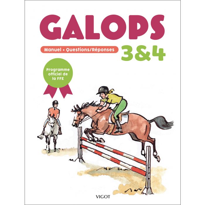 Livre d'équitation Galops 1 et 2 édition Vigot + questions/réponses VIGOT