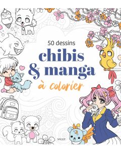 50 dessins chibis & manga à colorier
